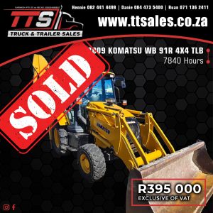SOLD – 2009 KOMATSU WB 91R 4×4 TLB