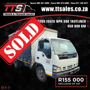 SOLD – 2006 ISUZU NPR 300 TAUTLINER TRUCK