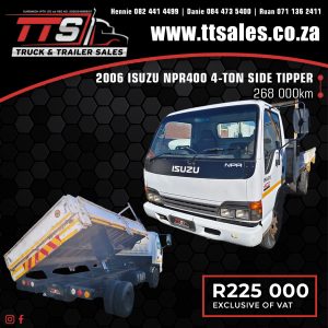 2006 ISUZU NPR400 4-TON SIDE TIPPER TRUCK