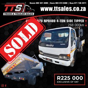 SOLD – 2006 ISUZU NPR400 4-TON SIDE TIPPER TRUCK
