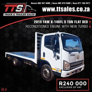 2015 FAW 8-140FL 5 TON FLAT BED