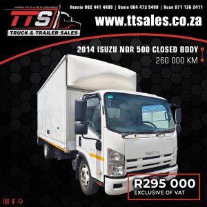 2014 ISUZU NQR 500 CLOSED BODY TRUCK