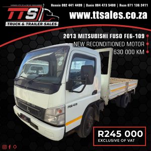 2013 MITSUBISHI FUSO CANTER FE6-109 4-TON DROPSIDE