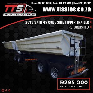 2015 SATB 45 CUBE SIDE TIPPER TRAILER