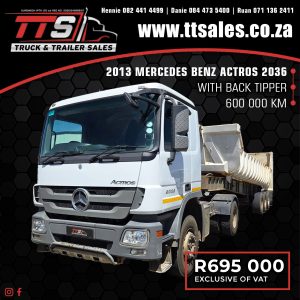 2013 MERCEDES BENZ ACTROS 2036 TRUCK