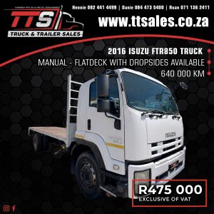 2016 ISUZU FTR850 TRUCK
