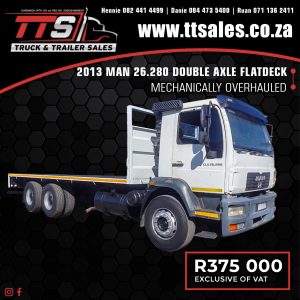 2013 MAN 26.280 DOUBLE AXLE FLATDECK TRUCK