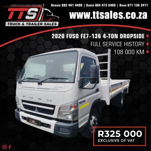 2020 FUSO FE7-136 4-TON DROPSIDE TRUCK