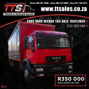 2005 MAN M2000 TAG AXLE TAUTLINER