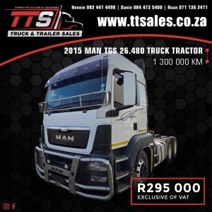 2015 MAN TGS 26.480 TRUCK TRACTOR