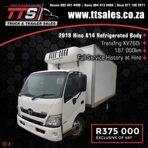 2019 Hino 814 Refrigerated Body