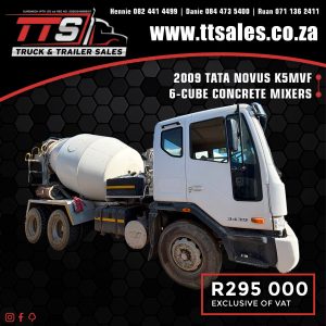 2009 TATA NOVUS K5MVF 6-CUBE CONCRETE MIXERS