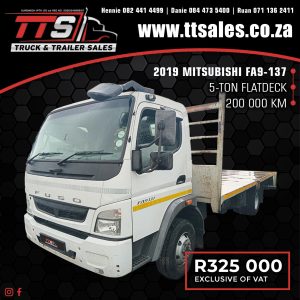 2019 MITSUBISHI FA9-137 5-TON FLATDECK TRUCK