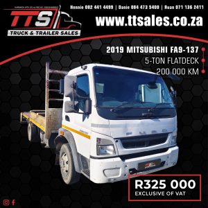 2019 MITSUBISHI FA9-137 5-TON FLATDECK TRUCK