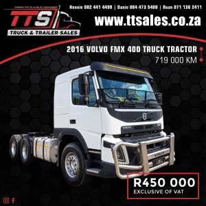 2016 VOLVO FMX 400 TRUCK TRACTOR