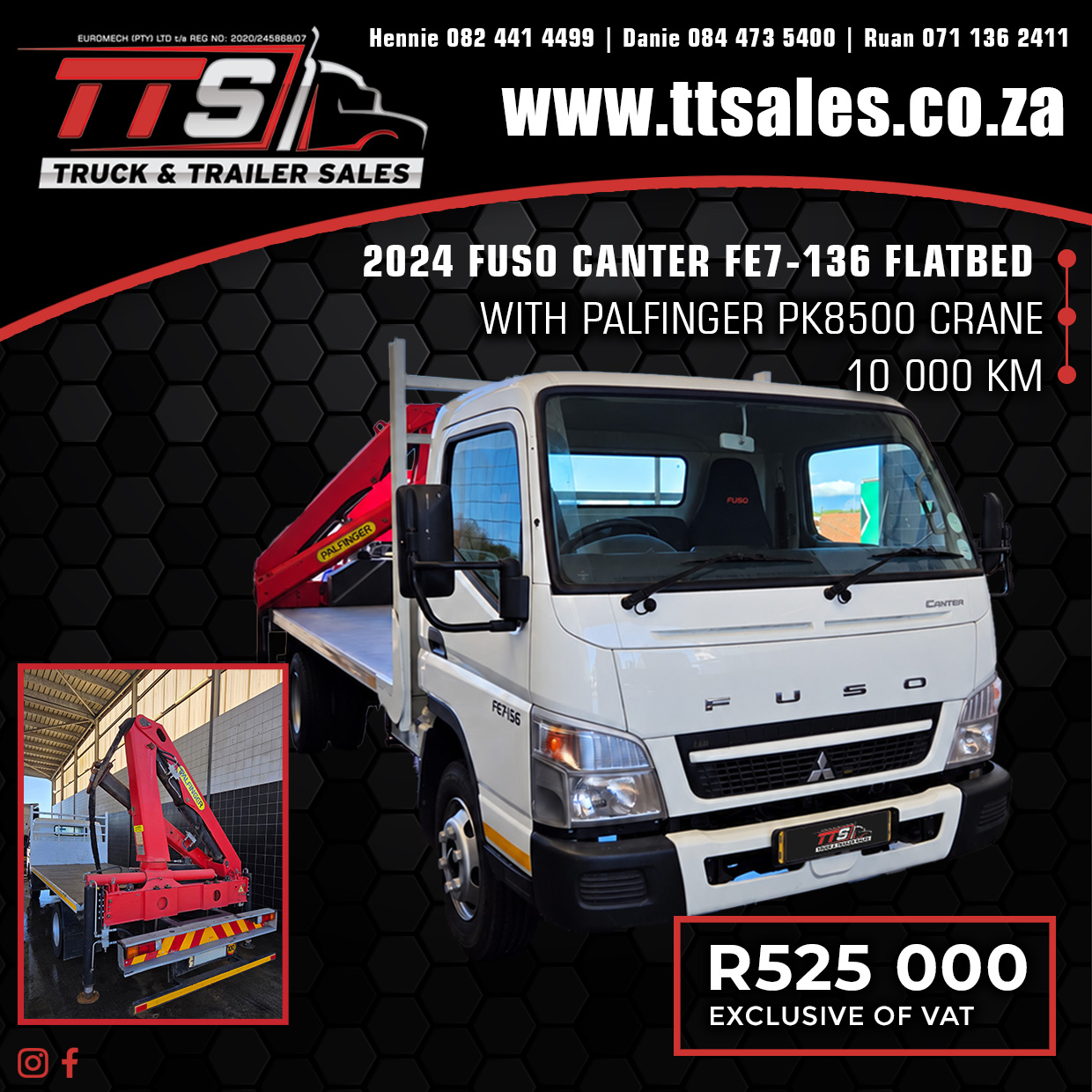 2024 FUSO CANTER FE7-136 FLATBED TRUCK